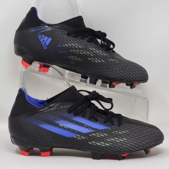 Adidas X SpeedFlow.3 FG Low Mens Soccer Cleats Black Blue FY3296 Size 5 New - Picture 1 of 12